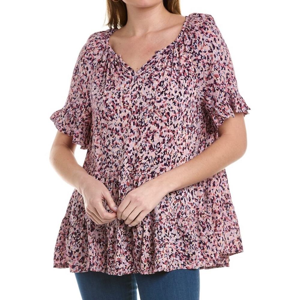 Beach lunch Lounge short sleeved, BoHo top extra large